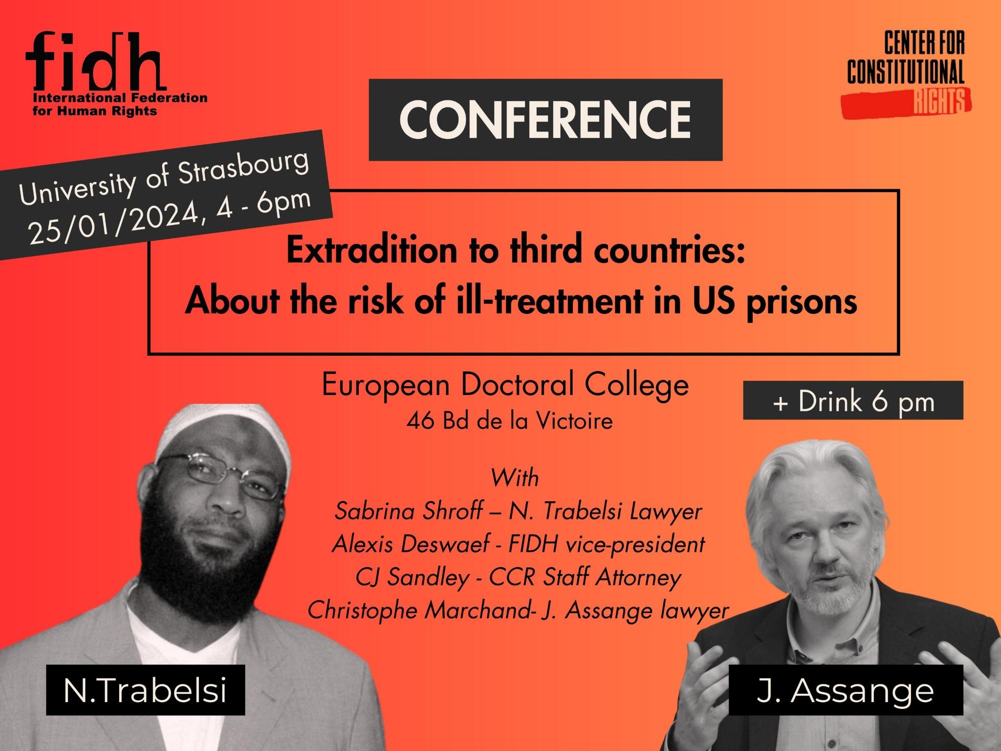 Conférence —  Extradition to third countries. About the risk of ill-treatment in US prisons
